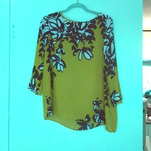 Blouse mustard white & purple - perfect for LSU